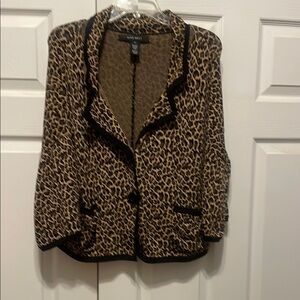 Nine West Leopard Print Blazer